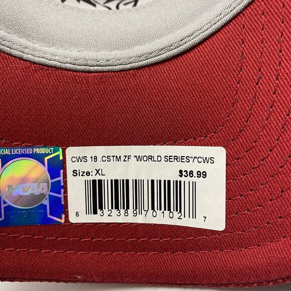2018 College World Series Zephyr 6 Panel Stretch Baseball Cap Hat Adult Size Xl - Picture 4 of 5